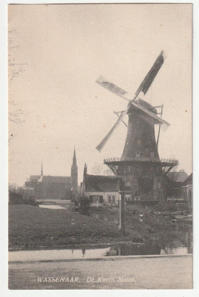 Wassenaar De Koren Molen uitgave C. Theil circa 1910, Verzamelen, Ansichtkaarten | Nederland, Gelopen, Zuid-Holland, Voor 1920