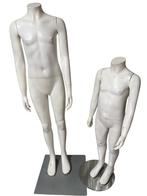 2 x kinder paspop mannequin etalagepop met voetplaat, Ophalen, Gebruikt, Paspop