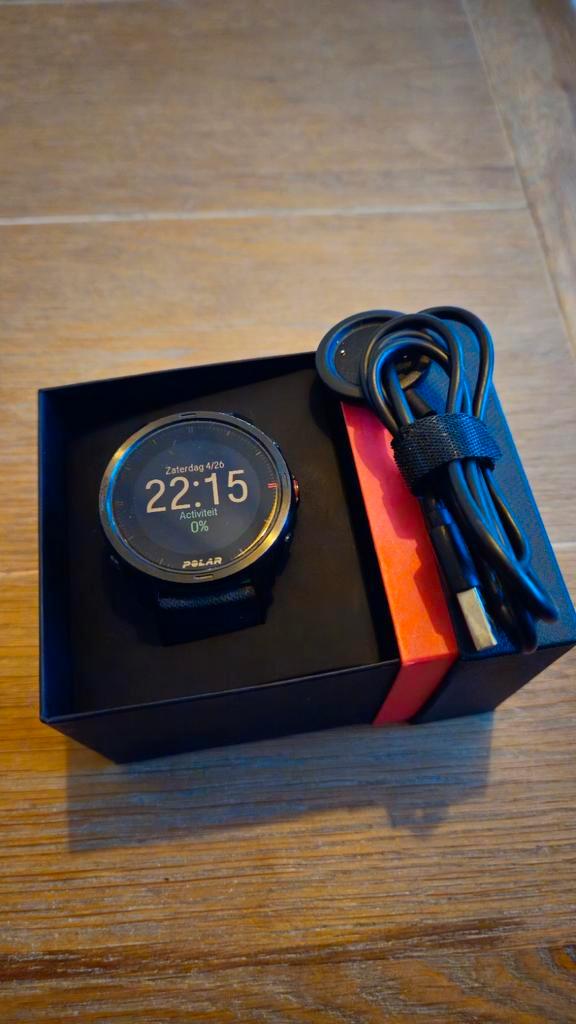 Polar Grit x, Sieraden, Tassen en Uiterlijk, Sporthorloges, Zo goed als nieuw, Android, Zwart, Afstand, Calorieverbanding, Conditie