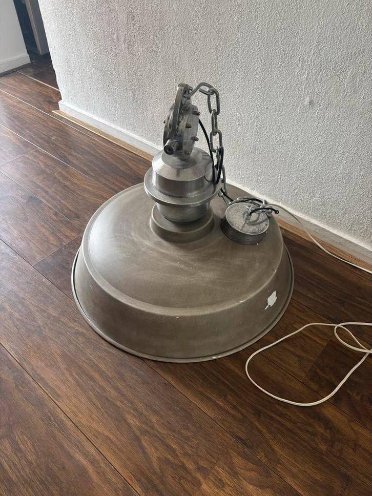 Industriële Loods 5 Fabriekslamp, Huis en Inrichting, Lampen | Hanglampen, Gebruikt, Minder dan 50 cm, Metaal, Ophalen of Verzenden