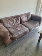 Bankstel 2-zits leer gratis af te halen, Ophalen, Gebruikt, Tweepersoons, Rechte bank