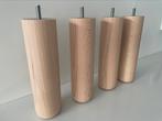 Beuken houten meubel poten, Tafelpoot, Minder dan 50 cm, Rond, Minder dan 50 cm