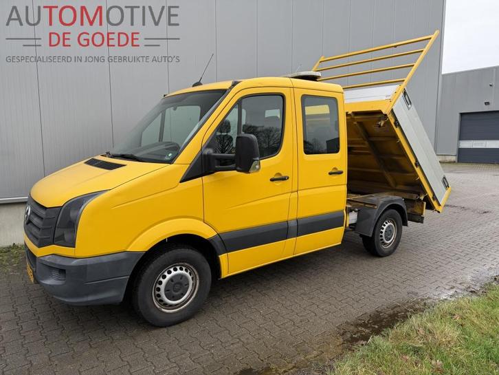 Volkswagen Crafter 35 2.0 TDI L1H1 DC Kipper Openlaadbak 6 p, Auto's, Bestelauto's, Bedrijf, Te koop, ABS, Airconditioning, Alarm