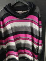 dames zwart grijs rose witte gestreepte trui maat L, Ophalen of Verzenden, Zo goed als nieuw, Overige kleuren, Trui of Vest