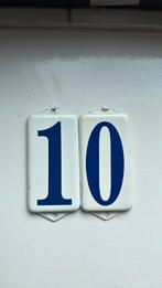 Emaille huisnummer 10, Ophalen of Verzenden