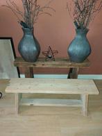 2 houten bankjes, Ophalen of Verzenden, Zo goed als nieuw
