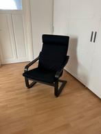 Nieuwe lounge stoel – zwart frame en zwarte bekleding, Huis en Inrichting, Stoelen, Ophalen, Zwart, Eén, Hout