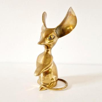 Groot messing beeld muis beeld mid century jaren 70 beschikbaar voor biedingen