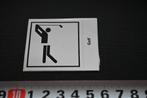 sticker sport pictogram golf, Ophalen, Zo goed als nieuw