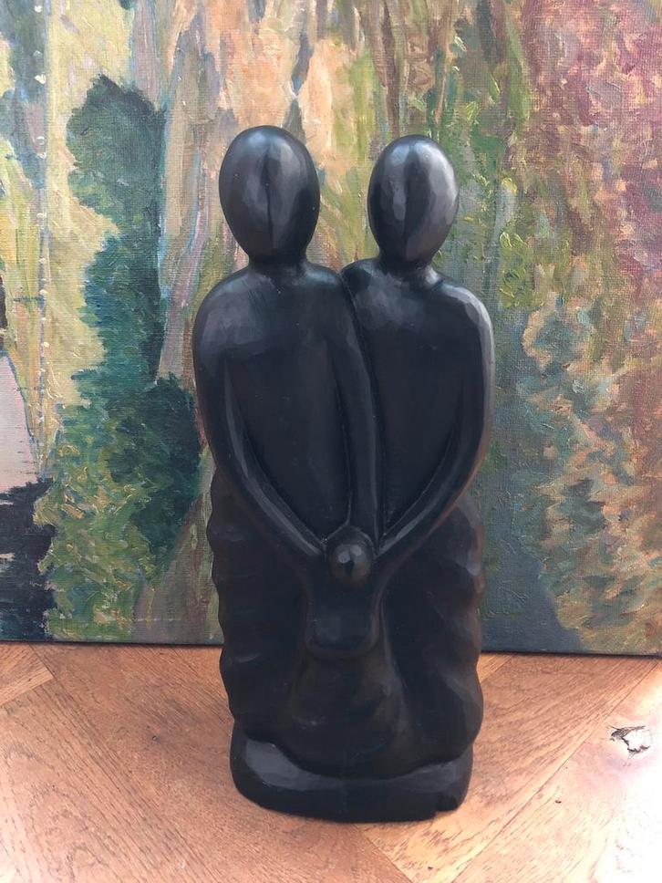 Houten sculptuur beeld, Antiek en Kunst, Kunst | Beelden en Houtsnijwerken, Ophalen of Verzenden