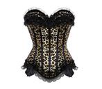 Luipaard korset steampunk dames vrouwen panter satijn, Verzenden, Body of Korset