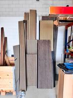 Restpartij lattenwand circa 50 stukken, Doe-het-zelf en Verbouw, Hout en Planken, Ophalen of Verzenden, Nieuw, Eiken, Overige typen