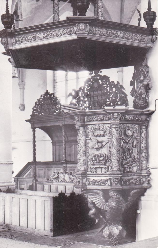 00915 Bolsward - Kansel Martinikerk - 1975, Verzamelen, Ansichtkaarten | Nederland, Ongelopen, Friesland, 1960 tot 1980, Verzenden