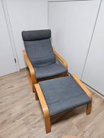 Poäng stoel met voetenbank, Ophalen, Hout, Gebruikt, 75 tot 100 cm