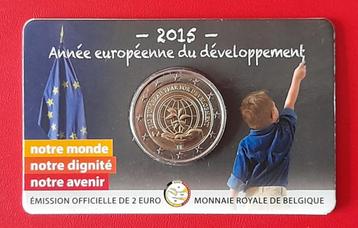  Coincard Belgie 2 euro 2015 Europees jaar (Waalse versie) beschikbaar voor biedingen