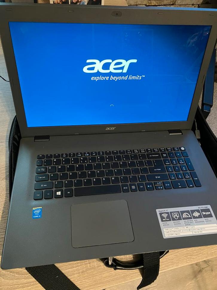 Acer Aspire E17 Laptop, Computers en Software, Windows Laptops, Gebruikt, 17 inch of meer, HDD, 2 tot 3 Ghz, 4 GB, Qwerty, Met videokaart