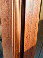 DIT WEEKEND  : 3 Luxaflex jaloezieën, hout, noten+kappen., Huis en Inrichting, Ophalen, Bruin, 200 cm of meer, Zo goed als nieuw