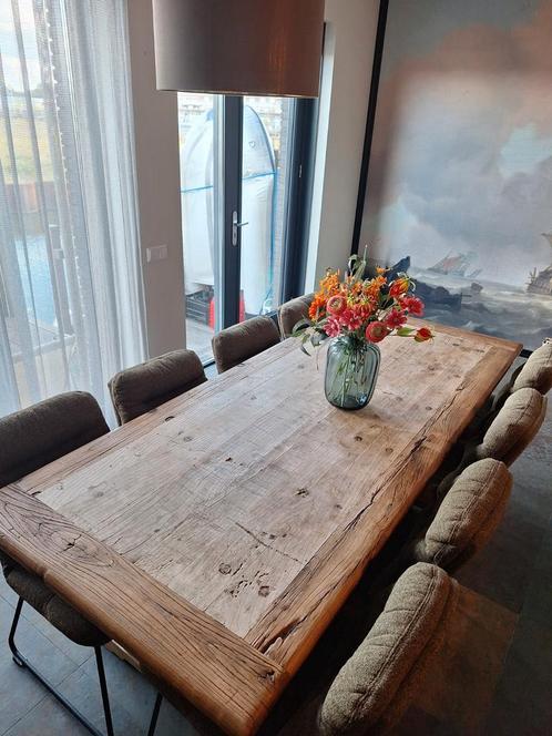 Robuuste Kloostertafel 240x100, Huis en Inrichting, Tafels | Eettafels, Gebruikt, 50 tot 100 cm, 200 cm of meer, Vijf personen of meer