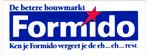 Sticker bouwmarkt Formido, Verzenden, Zo goed als nieuw, Winkel of Supermarkt