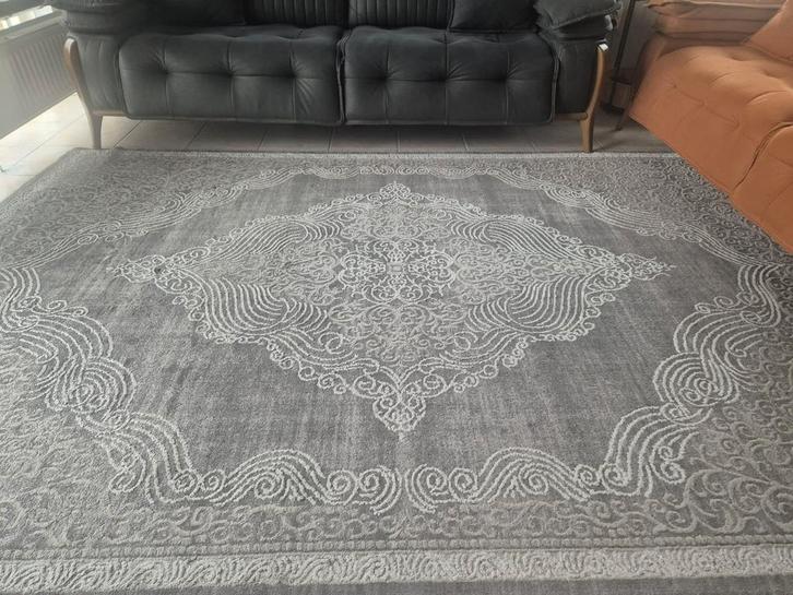 Grijs Merinos vloerkleed - 200x290 cm, Huis en Inrichting, Stoffering | Tapijten en Kleden, Zo goed als nieuw, 200 cm of meer