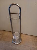 WC boy toiletrolhouder chroom met borstelhouder, Huis en Inrichting, Ophalen of Verzenden, Zo goed als nieuw