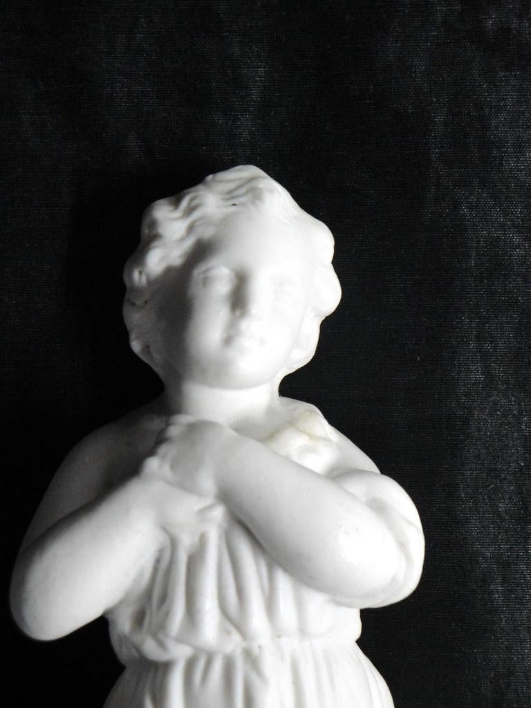 antieke porseleinen putto, Ophalen of Verzenden