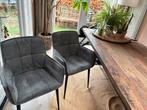 Mooie grijze eetkamerstoelen, 2 stuks, Huis en Inrichting, Stoelen, Ophalen, Kunststof, Gebruikt, Twee