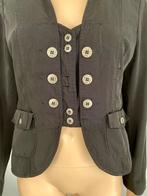 G638 Laura di Sarpi mt. 38=M Napoleon jasje blazer colbert, Maat 38/40 (M), Zwart, Ophalen of Verzenden, Zo goed als nieuw