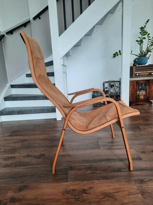 Scandinavische "Kurva", Yngve Ekström, Ese-Möbler, 1960, Huis en Inrichting, Fauteuils, Gebruikt, Hout, 50 tot 75 cm, Ophalen of Verzenden