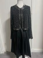 Glitter Colbert & Leren Rok (Set), Kleding | Dames, Kostuum of Pak, Zwart, Ophalen of Verzenden, Zo goed als nieuw