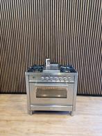 Luxe Rvs 5-pits Boretti Fornuis + Fry-top (Gratis bezorgen), 60 cm of meer, Ophalen of Verzenden, Zo goed als nieuw, Energieklasse A of zuiniger
