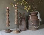 Houten kandelaar balusterkandelaar op voetje, Ophalen, 25 tot 50 cm, Nieuw, Kandelaar