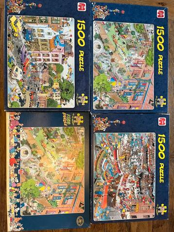 4 jan van haasteren puzzles 1500 stukjes beschikbaar voor biedingen