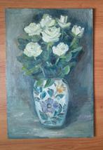 Vaas bloemen, Antiek en Kunst, Kunst | Schilderijen | Klassiek, Ophalen of Verzenden