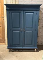 Brocante kast - legplanken - blauw - basic, Huis en Inrichting, Ophalen, 50 tot 100 cm, Zo goed als nieuw, Minder dan 100 cm