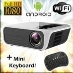 Full HD beamer / 1080p projector + Android 7.1 + Wifi +Digit, Audio, Tv en Foto, Beamers, Nieuw, Full HD (1080), LED, Ophalen of Verzenden