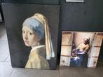 2 Schilderijen - Vermeer Stijl, Antiek en Kunst, Kunst | Schilderijen | Klassiek, Ophalen of Verzenden