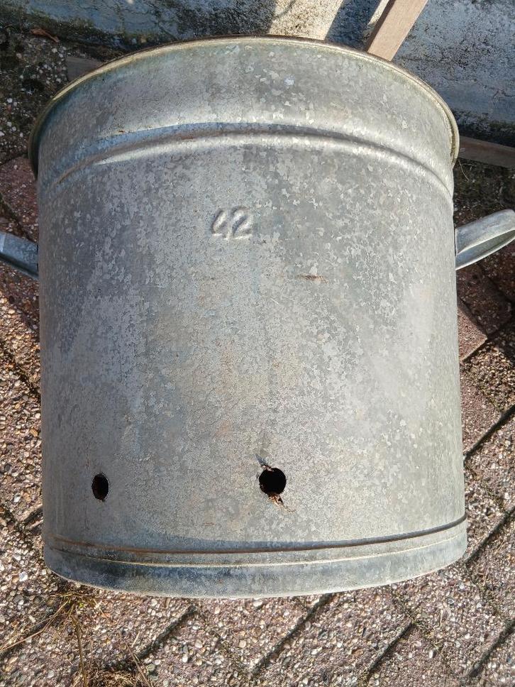 Zinken ton zonder deksel, Antiek en Kunst, Curiosa en Brocante, Ophalen