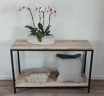 Sidetable staal en steigerhout in elk formaat. TIP!, 100 tot 150 cm, Metaal, Verzenden, Nieuw