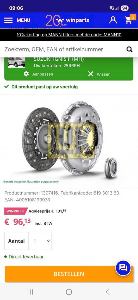 Koppelingsset voor Suzuki Ignis, Auto-onderdelen, Transmissie en Toebehoren, Suzuki, Ophalen of Verzenden