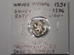 Zilveren middeleeuwse Wiener pfennig van Otokar II., 1251, Verzenden, Oostenrijk, Losse munt, Zilver