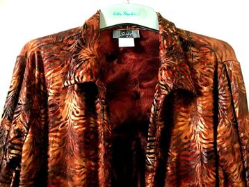 Slinky Brand USA blouse tuniek jasje mantel vest, maat 48/50 beschikbaar voor biedingen