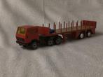 Mercedes vrachtwagen met open trailer, Hobby en Vrije tijd, Modelauto's | 1:50, Ophalen of Verzenden, Gebruikt, Bus of Vrachtwagen