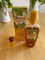 2 Parfum mini Yria & grote Monoï de Tahiti gevuld samen €3,-, Sieraden, Tassen en Uiterlijk, Uiterlijk | Parfum, Ophalen of Verzenden