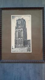 Ets / gravure Laurens Toren Rotterdam, Antiek en Kunst, Kunst | Etsen en Gravures, Ophalen of Verzenden