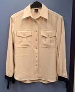 Aspesi blouse creme tint met blauwe strikmanchetten 36 50519, Aspesi, Aspesi, ., Beige