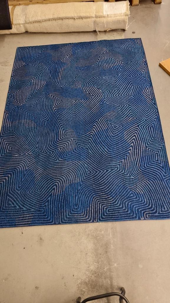 Vloerkleed Louis de Poortere Meditation Blue Lagoon 170x240, Huis en Inrichting, Stoffering | Tapijten en Kleden, 200 cm of meer