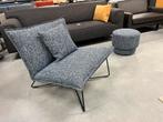 Nieuw Jess Design Earl Fauteuil Blauw stof Stoel Tray Poef, Huis en Inrichting, Fauteuils, Nieuw, 75 tot 100 cm, Ophalen of Verzenden
