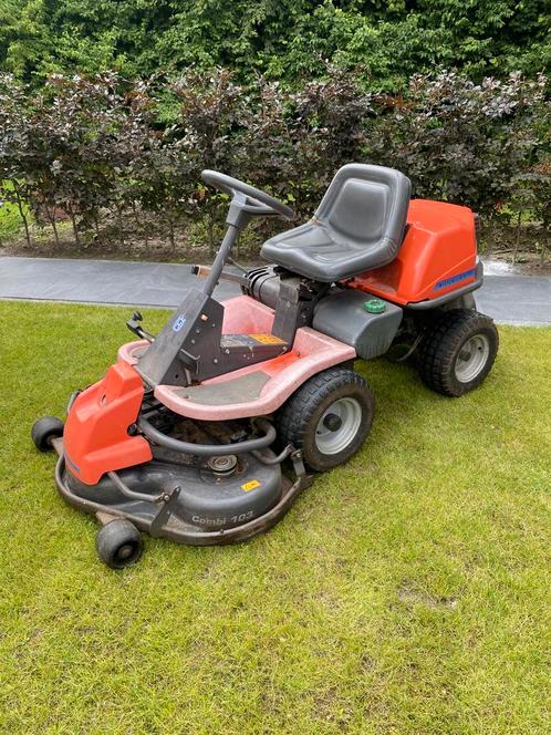 Husqvarna rider 14 pro frontmaaier te koop!, Tuin en Terras, Zitmaaiers, Gebruikt, 90 tot 120 cm, Elektrische starter, Mulchfunctie