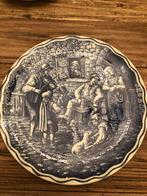 Vintage Wandbord met Blauw Decor, Ophalen of Verzenden